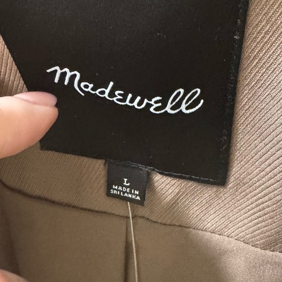 Madewell tan oversized blazer large Nwt - Picture 5 of 7